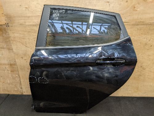 FORD FIESTA MK8 B479 N/S PASSENGER SIDE LEFT REAR DOOR BLACK XH (DAMAGED)