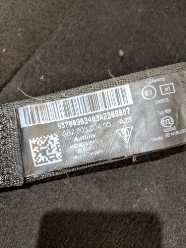 PORSCHE BOXSTER 987 O/S DRIVER SIDE RIGHT SEAT BELT