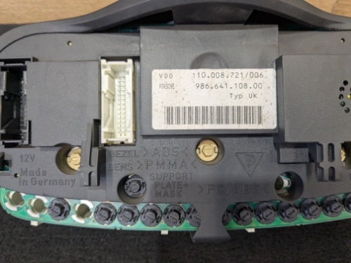PORSCHE BOXSTER 986 AUTOMATIC INSTRUMENT CLUSTER SPEEDOMETER